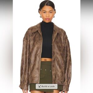 Lioness Kenny bomber chocolate. Size small